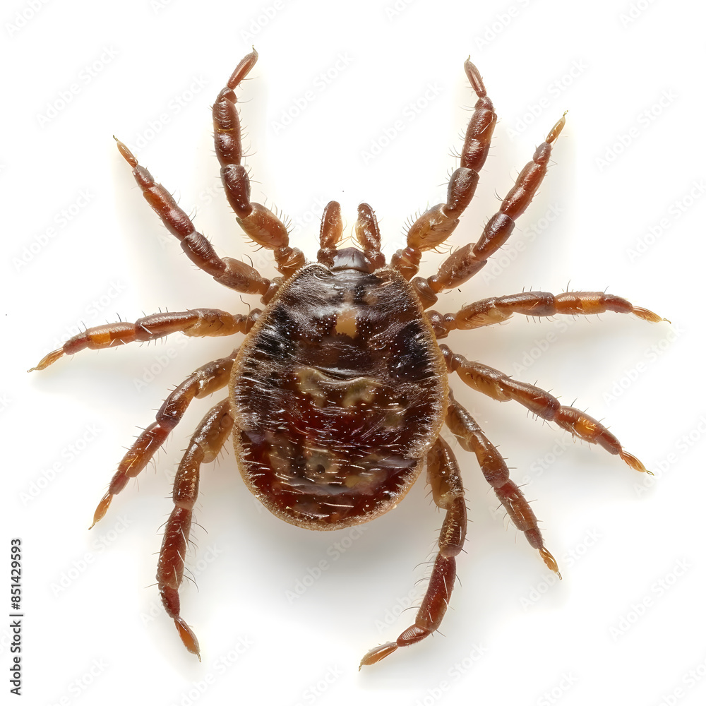 Obraz premium Mite top view isolated on white background