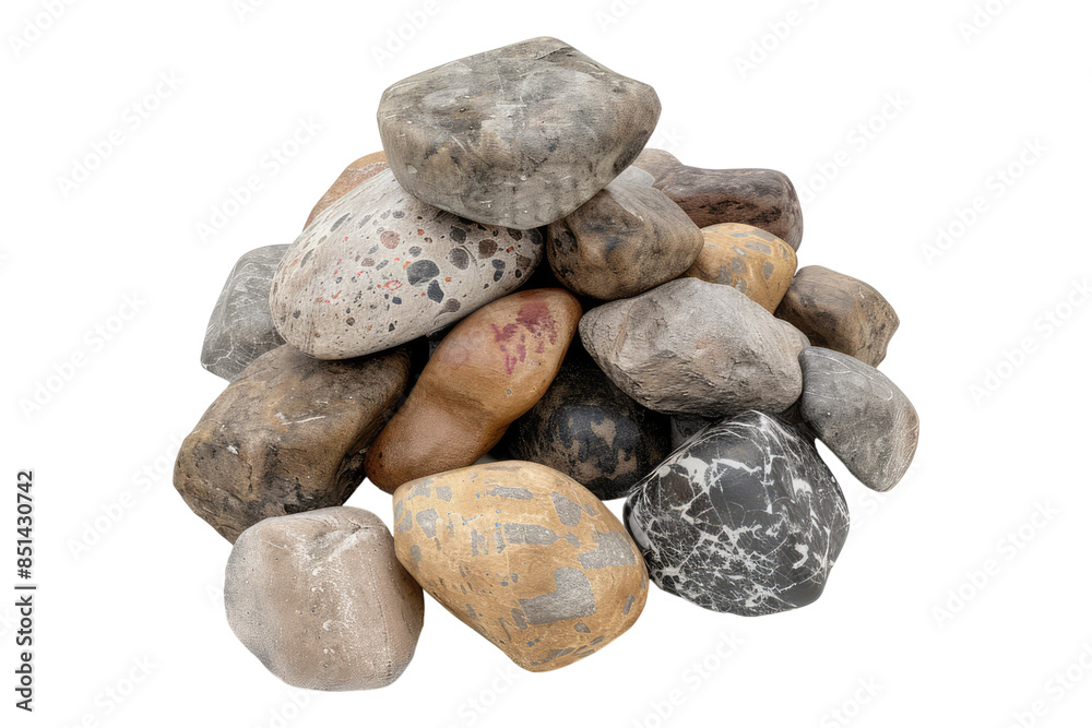 Pile of stones isolated on transparent background Pile of stones isolated on transparent background