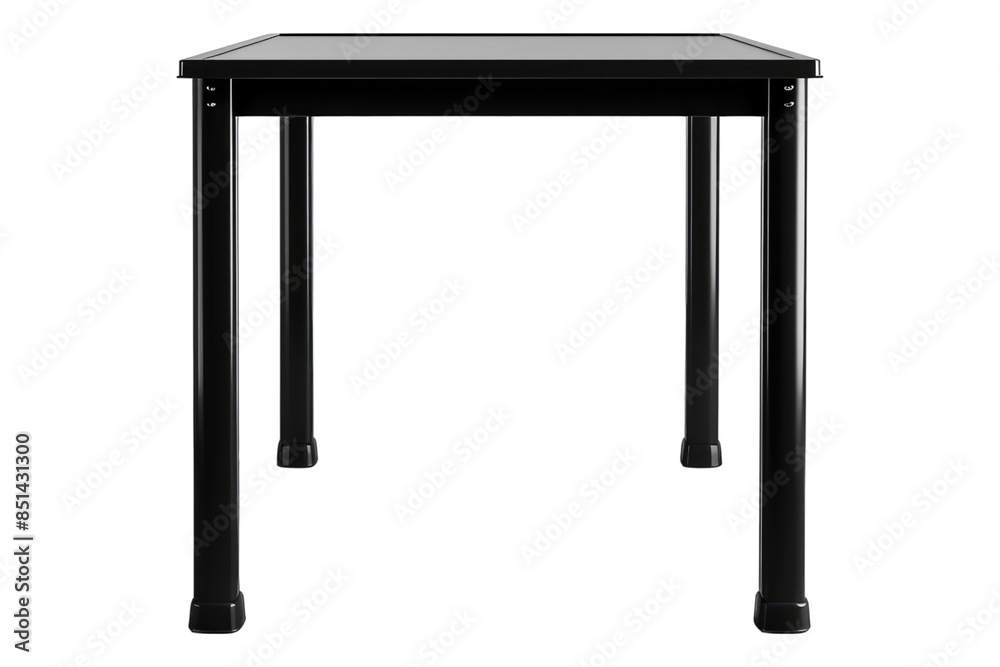 Plastic black table isolated on transparent background