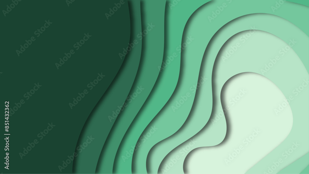 Papercut style background. Gradient wave layers template design Papercut style background. Gradient wave layers template design
