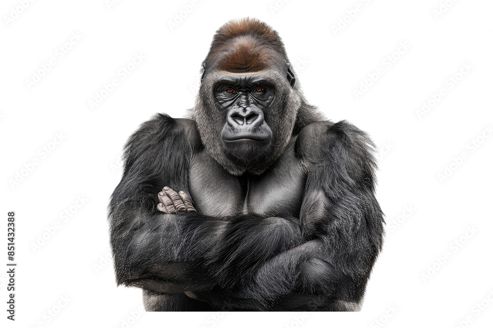 Portrait of Gorilla isolated on transparent background Portrait of Gorilla isolated on transparent background