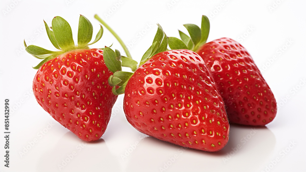 strawberries on white background strawberries on white background