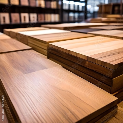 many different samples of wooden flooring in store 