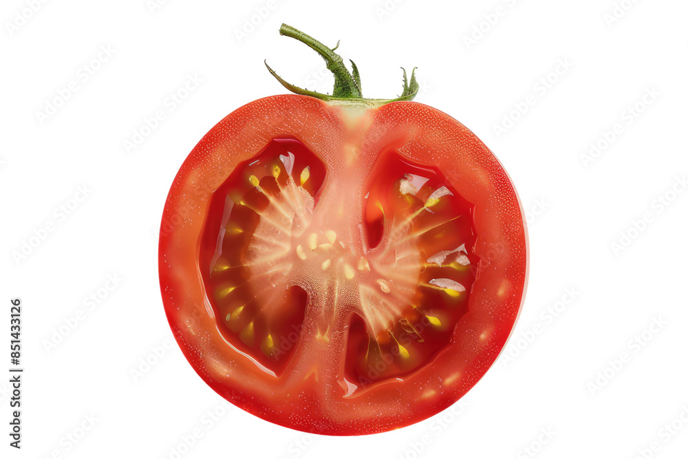 Tomato with half of tomato isolate on transparent background Tomato with half of tomato isolate on transparent background