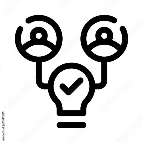 collaboration line icon