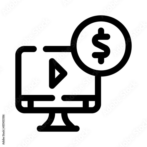 monetization line icon