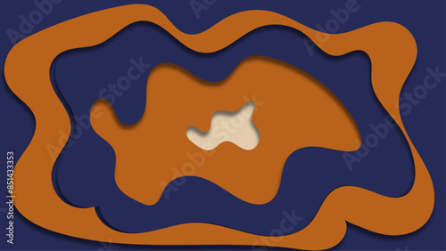 Wavy abstract background. background with paper cut shapes. illustration