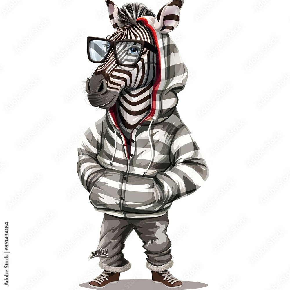 Fototapeta premium Zebra smart casual fashion