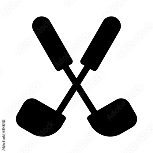 golf clubs glyph icon