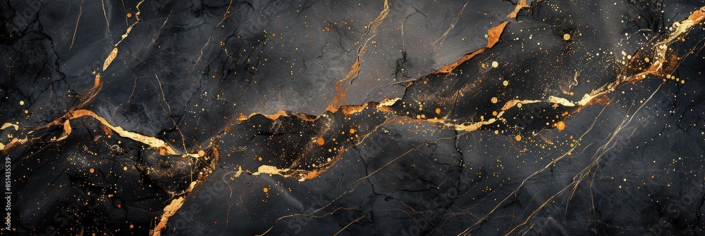 Black Marble With Golden Veins Black Marble With Golden Veins