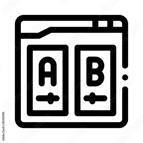 ab testing line icon