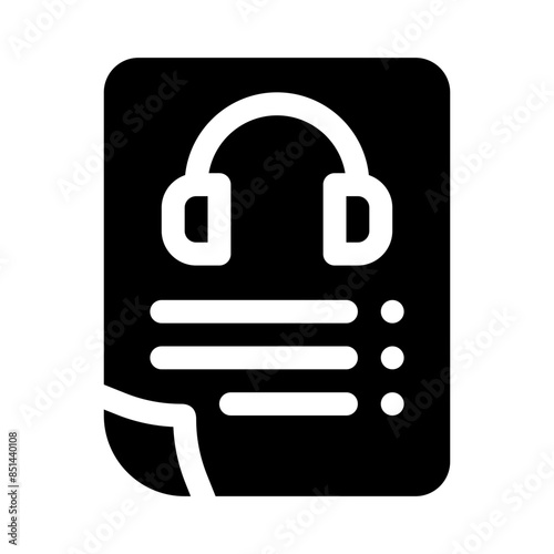 transcription glyph icon