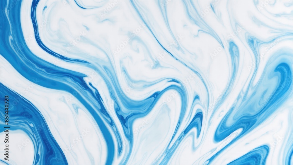 White blue color with liquid fluid marbled, Abstract marbling oil acrylic paint background White blue color with liquid fluid marbled, Abstract marbling oil acrylic paint background