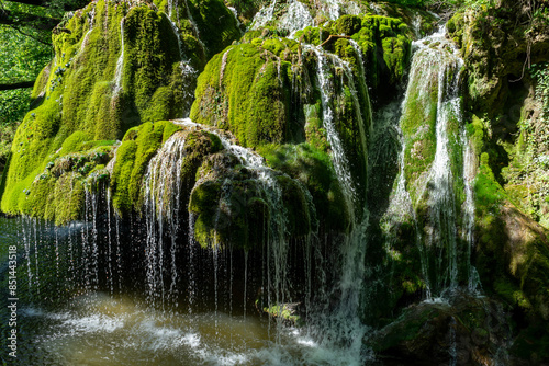 The Bigar waterfall, natural reserve in the Anina mountains photo