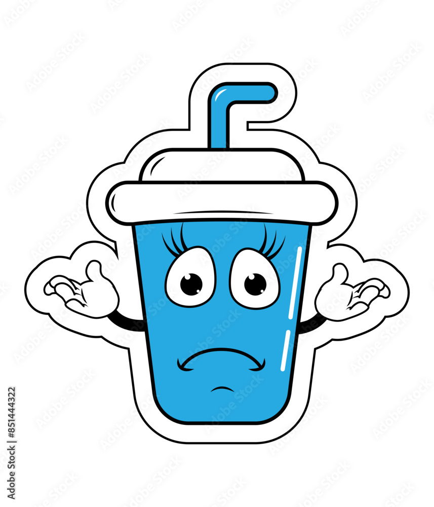 Obraz premium Drinking Cup Cartoon