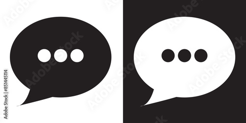 Chat, comment or message Speech Bubble icon. speech bubble sign and symbol vector illustration. flat style icon isolated on white background.