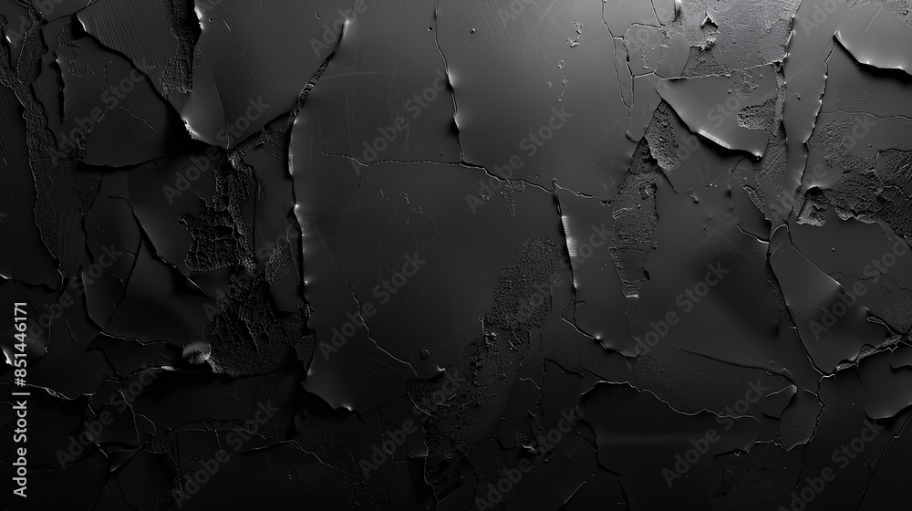 Black background with dark gray paint, rough texture, dark tones, abstract painting style, dark tone, high contrast, macro lens Black background with dark gray paint, rough texture, dark tones, abstract painting style, dark tone, high contrast, macro lens
