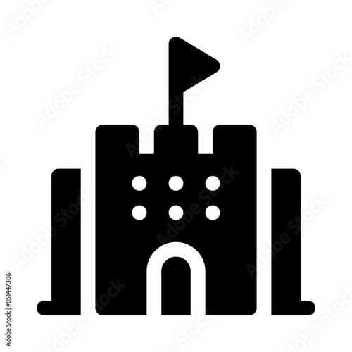 sand castle glyph icon