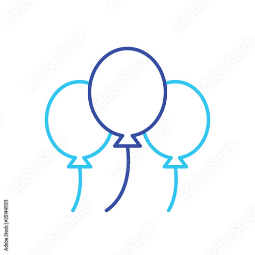 Baloons vector icon