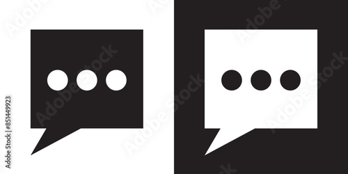 Speech bubble sign and symbol vector illustration. Chat, comment or message Speech Bubble icon.  flat style icon isolated on white background.