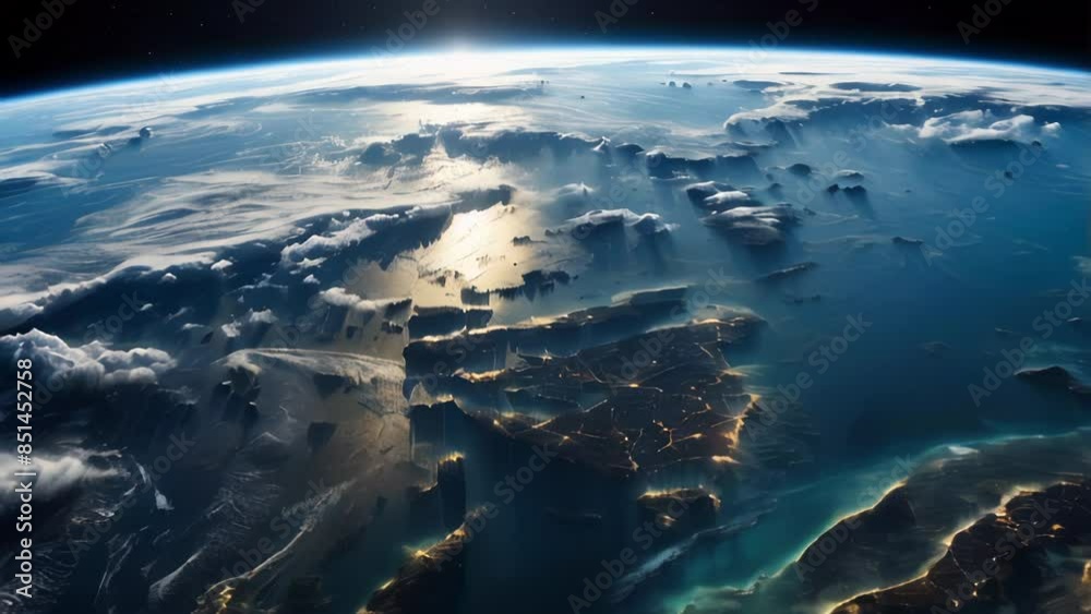 A beautiful satellite image of Earth. AI. A beautiful satellite image of Earth. AI.
