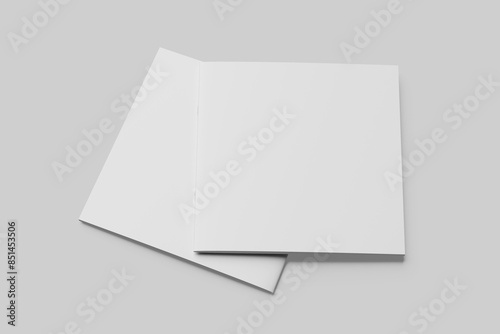 Blank Square Brochure White