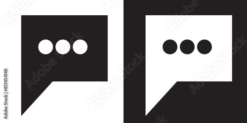 Speech bubble sign and symbol vector illustration. Chat, comment or message Speech Bubble icon.  flat style icon isolated on white background.