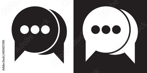 Speech bubble sign and symbol vector illustration. Chat, comment or message Speech Bubble icon.  flat style icon isolated on white background.