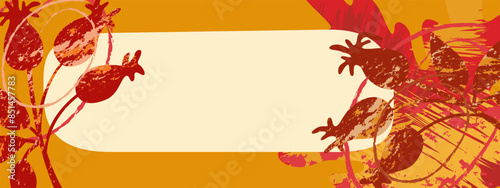 Autumn Autumn Abstract Trendy Background with leaves berries grunge style Vector hand drawn Thanksgiving Collection Invitation Poster Postcard Poster Decorations Flyer Advertisement Sale Sale Discount