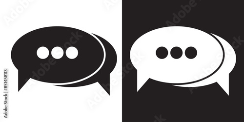 Speech bubble sign and symbol vector illustration. Chat, comment or message Speech Bubble icon.  flat style icon isolated on white background.