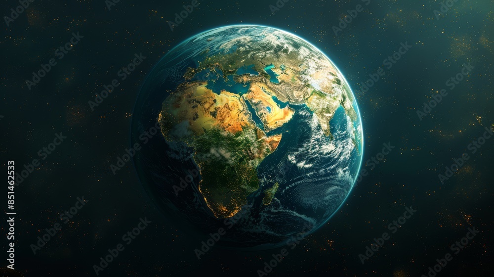 A high-resolution satellite image of the Earth with an overlay of latitude and longitude lines, the Equator clearly marked, showing the relationship between natural A high-resolution satellite image of the Earth with an overlay of latitude and longitude lines, the Equator clearly marked, showing the relationship between natural