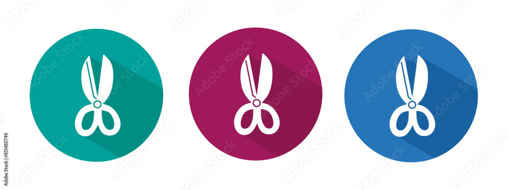 Icon for scissors vector illustration in flat. Icon for scissors vector illustration in flat.