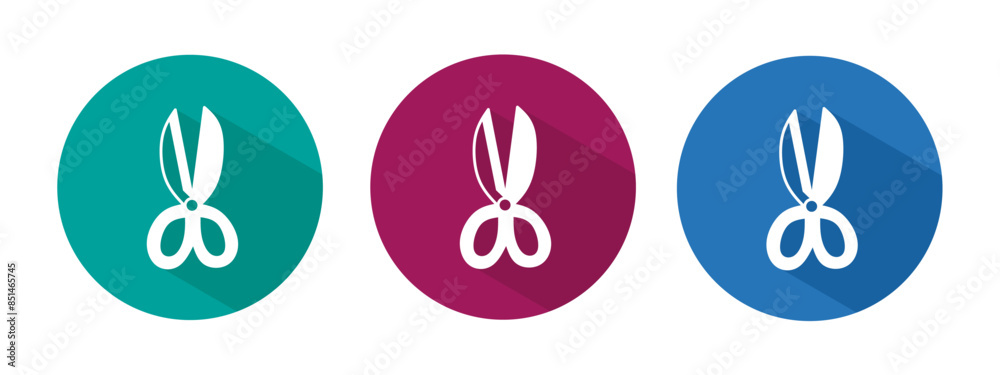 Icon for scissors vector illustration in flat. Icon for scissors vector illustration in flat.