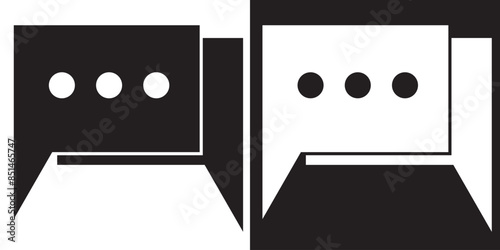 Speech bubble sign and symbol vector illustration. Chat, comment or message Speech Bubble icon.  flat style icon isolated on white background.