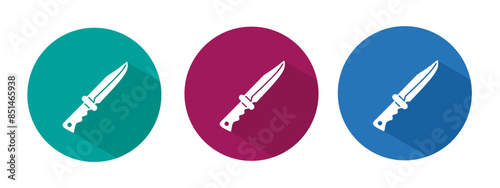 Icon for knife vector illustration in flat.