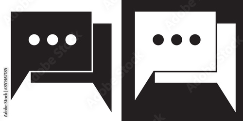 Speech bubble sign and symbol vector illustration. Chat, comment or message Speech Bubble icon.  flat style icon isolated on white background.