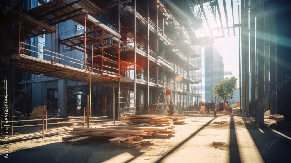 New building under construction, New building under construction,