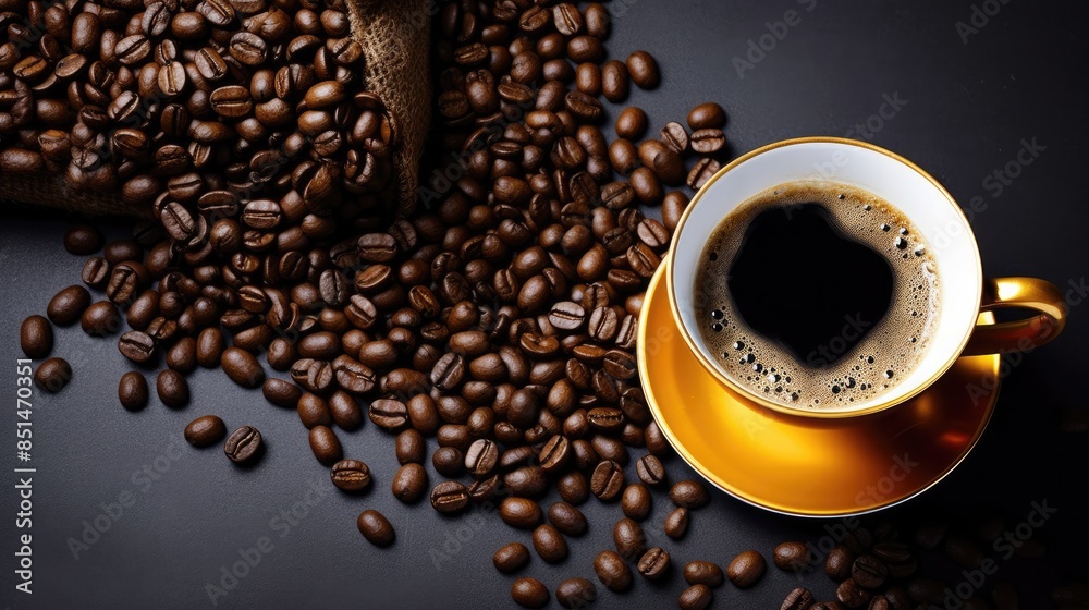Naklejka premium Cup of coffee background