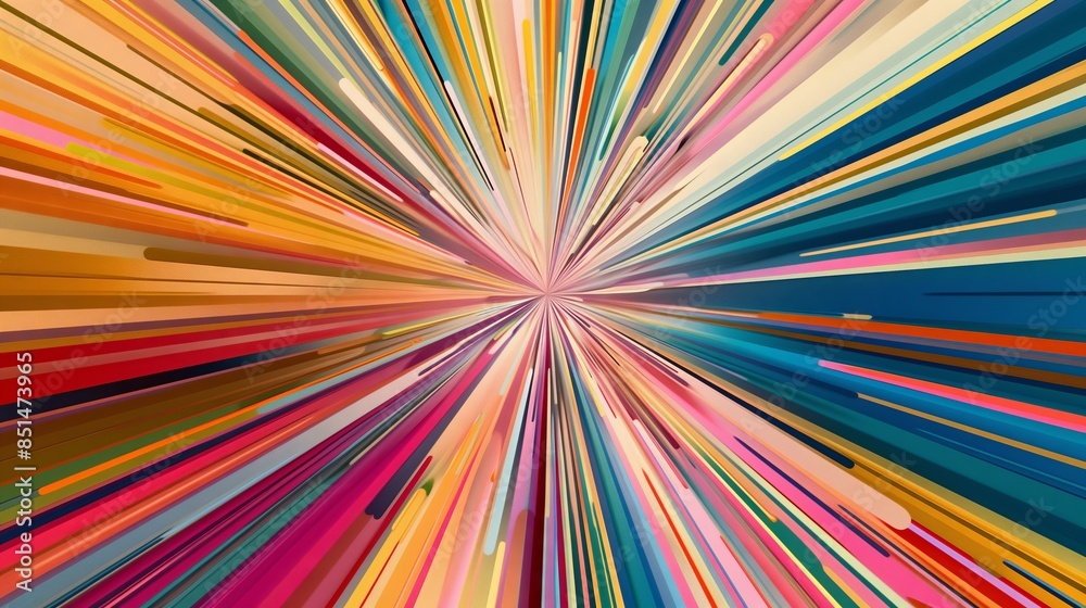 A vibrant abstract graphic with multicolored lines radiates from a center, creating dynamic motion and energy. A vibrant abstract graphic with multicolored lines radiates from a center, creating dynamic motion and energy.