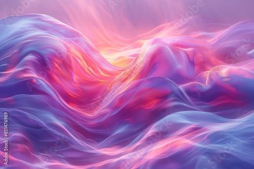 Wallpaper Mural Neon colors flow with grainy texture effect on a purple, pink, and blue color gradient background. Blurred futuristic banner design. Torontodigital.ca