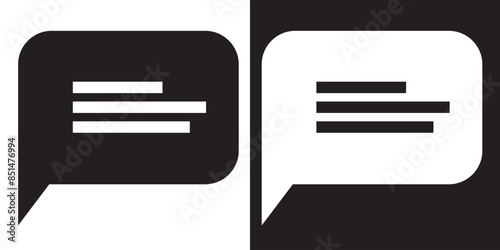 Speech bubble sign and symbol vector illustration. Chat, comment or message Speech Bubble icon.  flat style icon isolated on white background.
