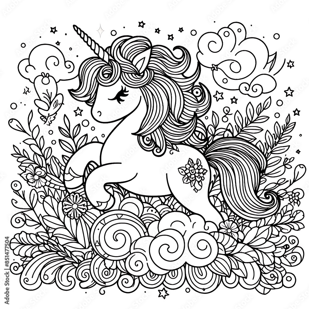 A black and white drawing of a unicorn coloring page design colours drawing graphic engaging unique. A black and white drawing of a unicorn coloring page design colours drawing graphic engaging unique.