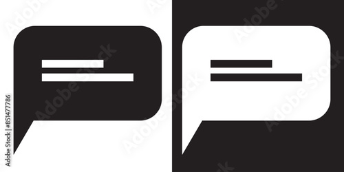 Speech bubble sign and symbol vector illustration. Chat, comment or message Speech Bubble icon.  flat style icon isolated on white background.