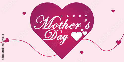 International Mother's day vector template. Mother's day celebration banner design