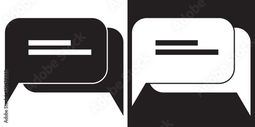 Speech bubble sign and symbol vector illustration. Chat, comment or message Speech Bubble icon.  flat style icon isolated on white background.