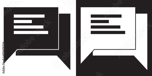 Speech bubble sign and symbol vector illustration. Chat, comment or message Speech Bubble icon.  flat style icon isolated on white background.