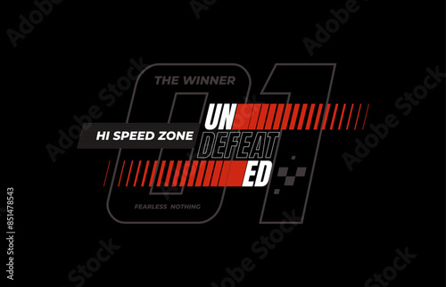 Speed zone typography slogan.vector illustration print tee shirt, background, apparels, typography, poster and more.
