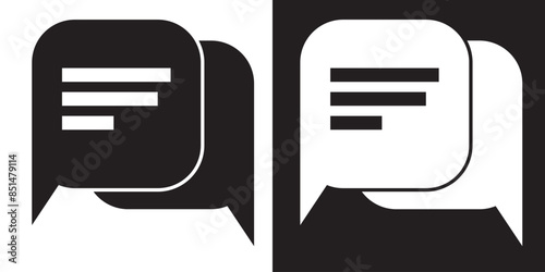 Speech bubble sign and symbol vector illustration. Chat, comment or message Speech Bubble icon.  flat style icon isolated on white background.