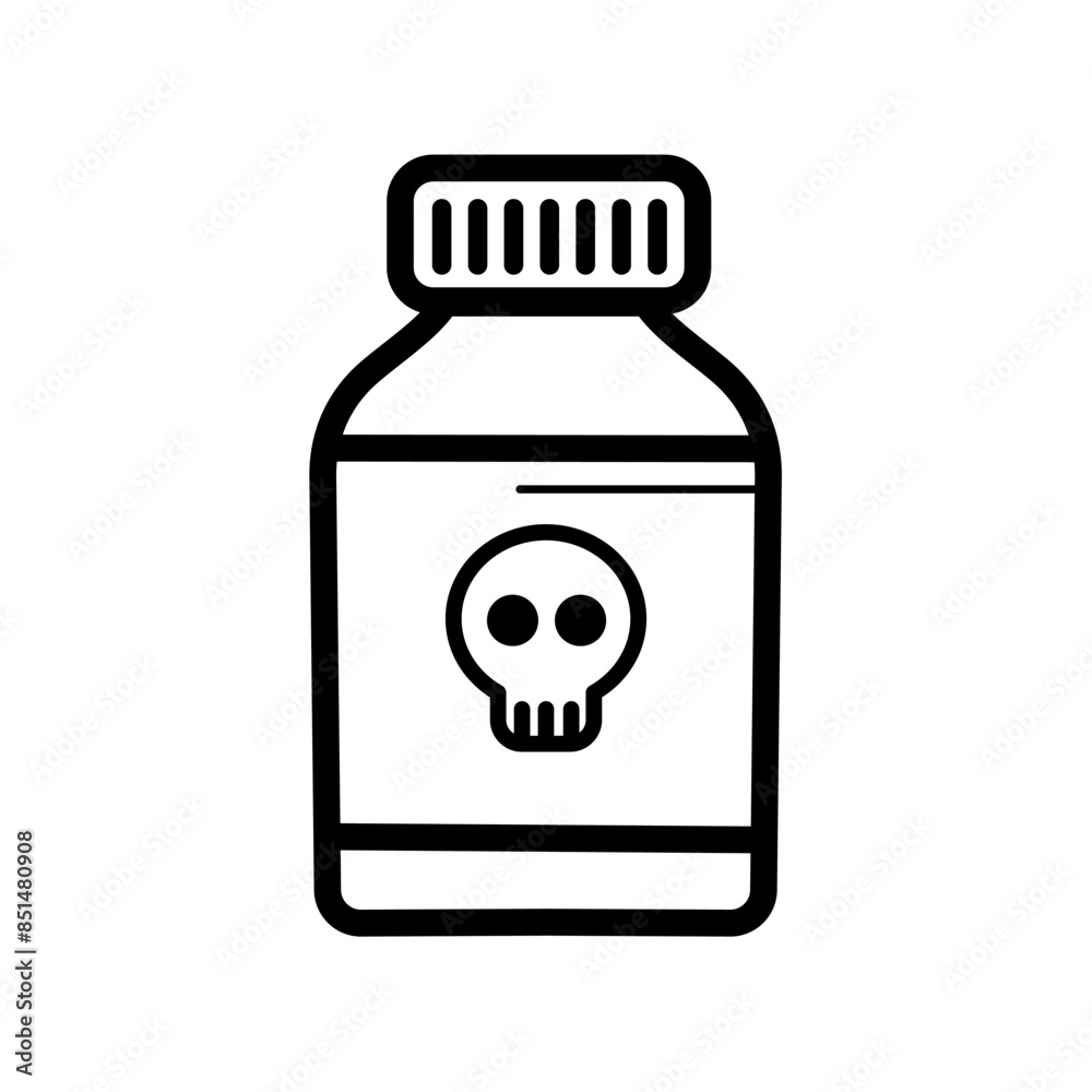 poison, medicine bottle - vector illustration poison, medicine bottle - vector illustration
