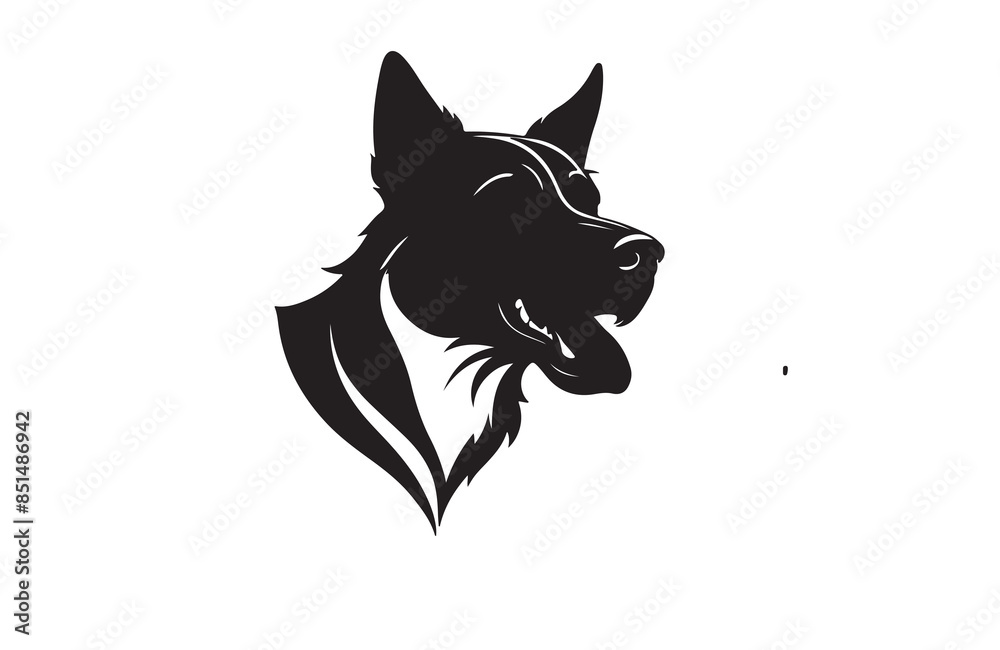 create a vector silhouette image of dog logo style create a vector silhouette image of dog logo style